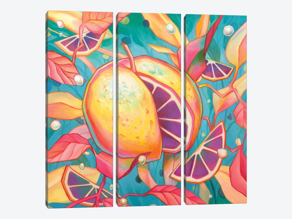 Cosmic Citrus by Ejiwa Ebenebe 3-piece Canvas Wall Art