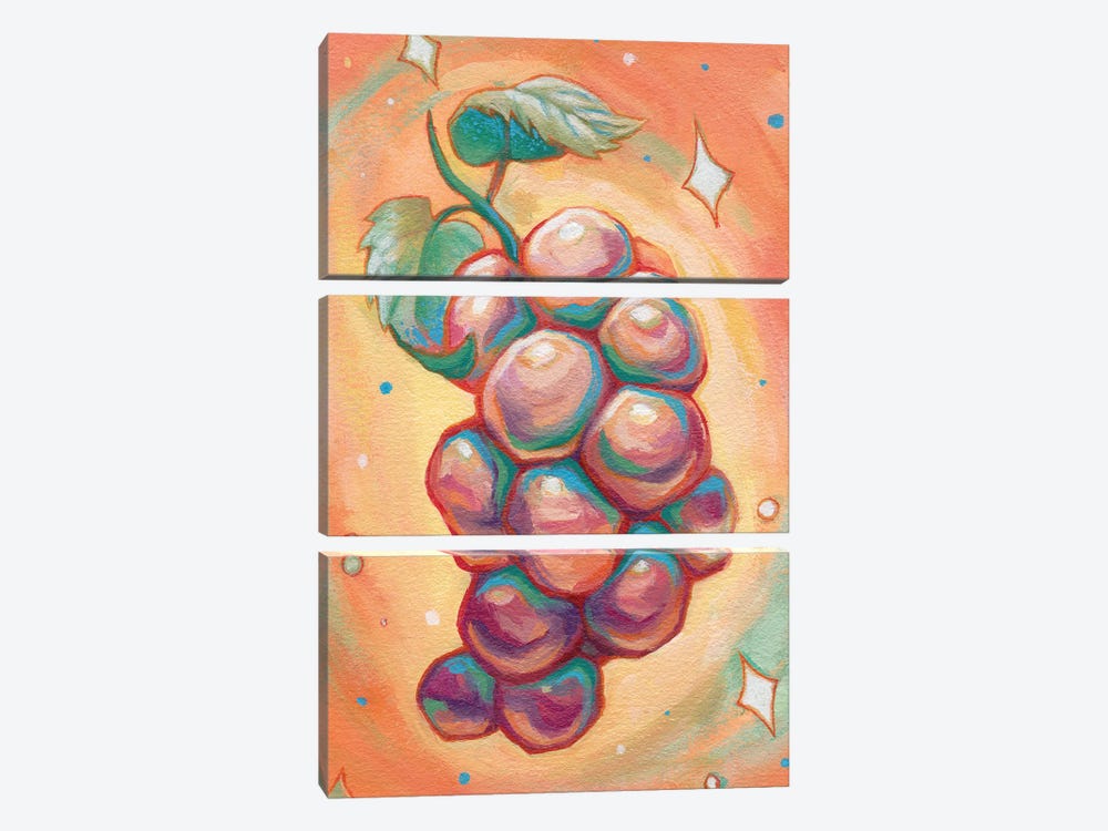 Cosmic Grapes by Ejiwa Ebenebe 3-piece Canvas Print