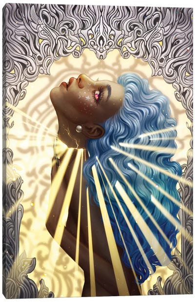 Fragmented Chime Canvas Art Print - Afrofuturism