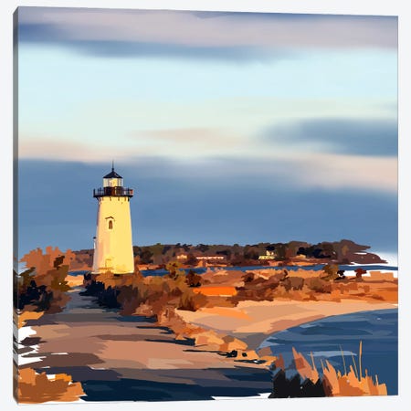 Lighthouse Scene II Canvas Print #EKA18} by Emily Kalina Canvas Art