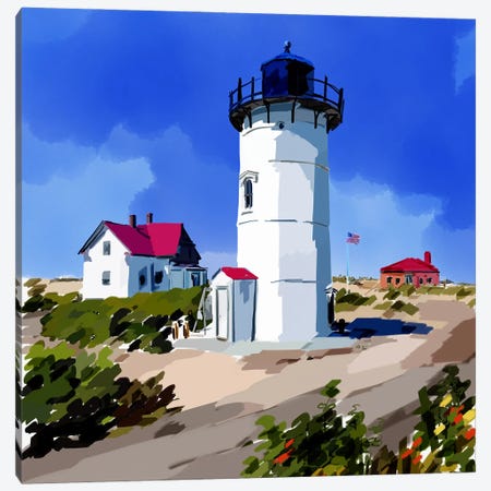 Lighthouse Scene III Canvas Print #EKA19} by Emily Kalina Canvas Artwork