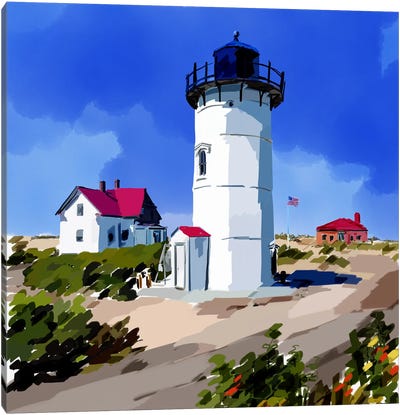 Lighthouse Scene III Canvas Art Print - Emily Kalina