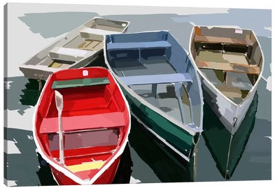 Bold Boats I Canvas Art Print - Boat Art