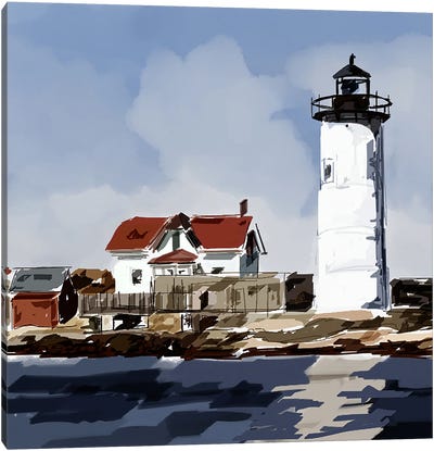 Lighthouse Scene VI Canvas Art Print - Emily Kalina