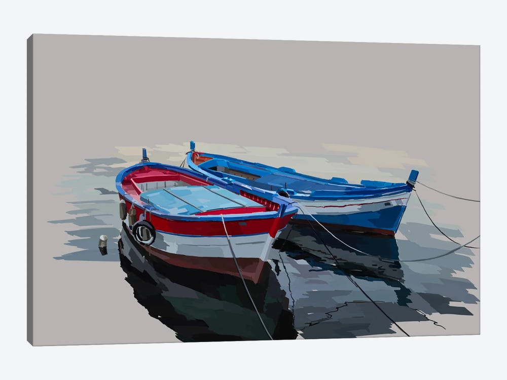 Bold Boats II 1-piece Canvas Art Print