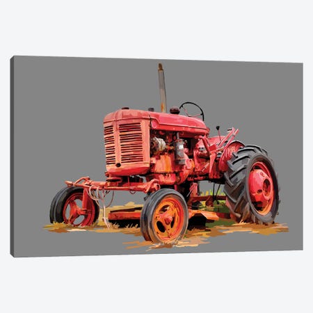 Vintage Tractor XIII Canvas Print #EKA45} by Emily Kalina Canvas Artwork