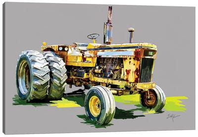 Vintage Tractor XV Canvas Art Print - Emily Kalina