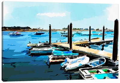 Bold Boats V Canvas Art Print - Harbor & Port Art