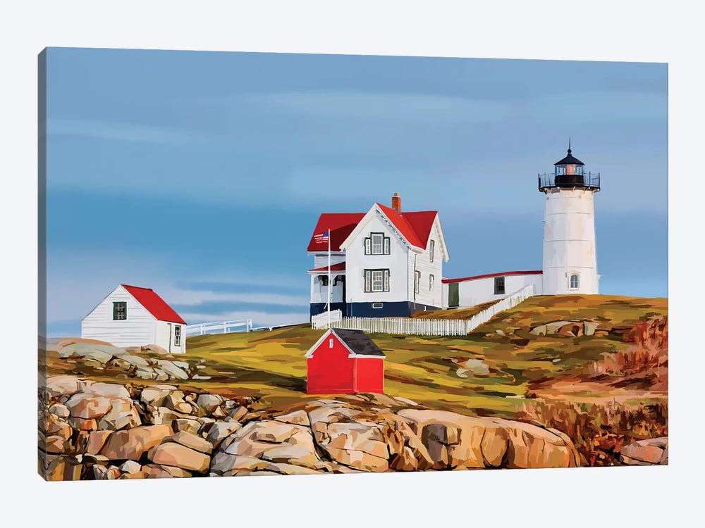 Nubble House II by Emily Kalina 1-piece Canvas Artwork