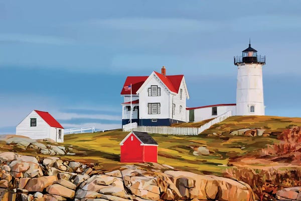 Lighthouses: Nubble House II by Emily Kalina