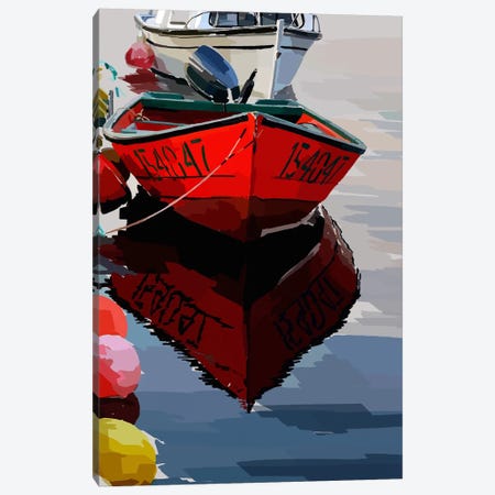 Bold Boats VII Canvas Print #EKA7} by Emily Kalina Canvas Wall Art