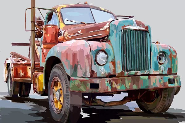 Kids Transportation Art: Powerful Truck I by Emily Kalina