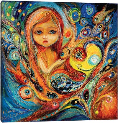 My Little Mermaid Betsy Canvas Art Print - Elena Kotliarker