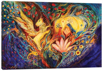 The Golden Griffin Canvas Art Print - Peacock Art