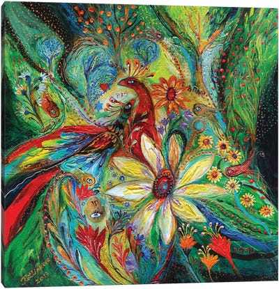 Ode To My Flowers Canvas Art Print - Peacock Art