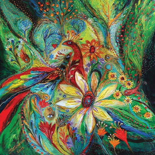 Peacocks: Ode To My Flowers by Elena Kotliarker