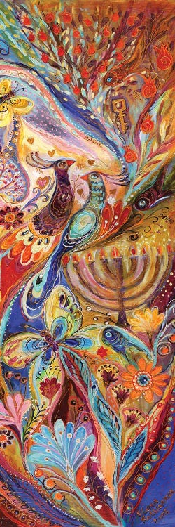 Hanukkah In Magic Garden by Elena Kotliarker wall art