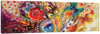 The Flowers And Butterflies Canvas Art Print - Judaism
