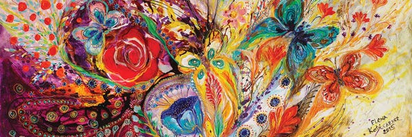 Refreshing Workspace: The Flowers And Butterflies by Elena Kotliarker