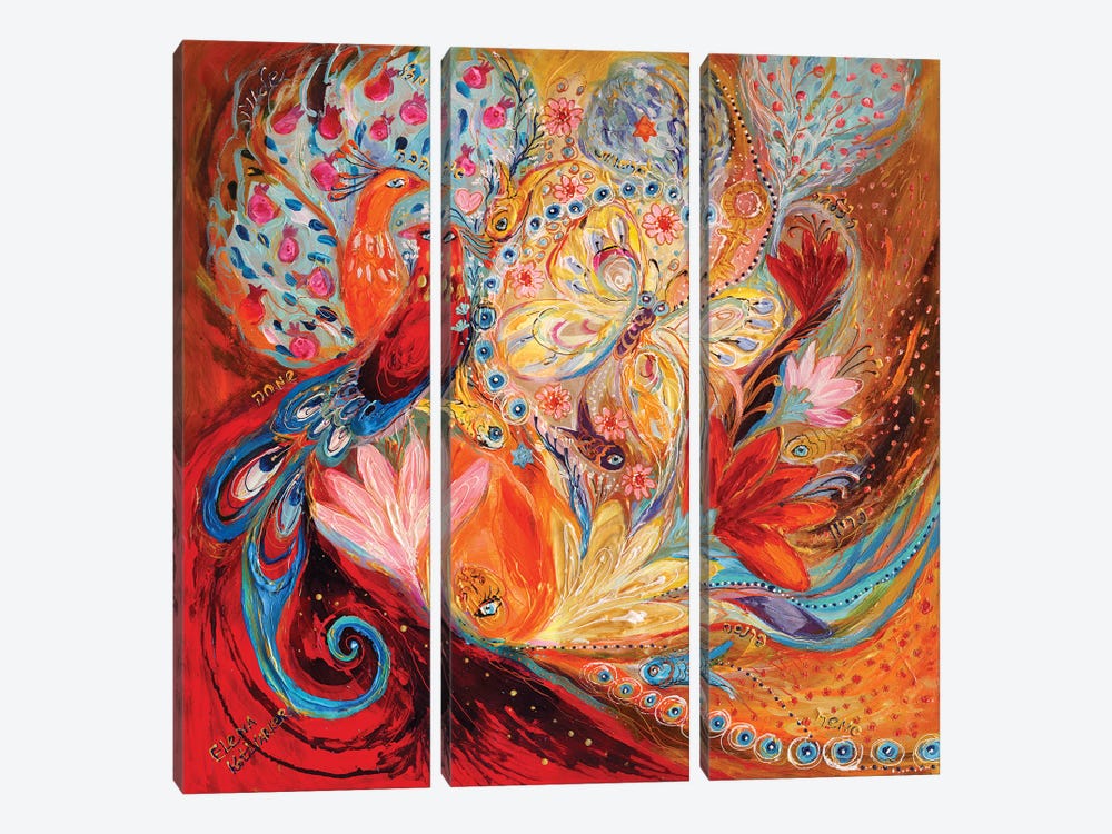 Four Elements III. Fire by Elena Kotliarker 3-piece Canvas Artwork