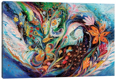 The Flowers And Sea Canvas Art Print - Elena Kotliarker