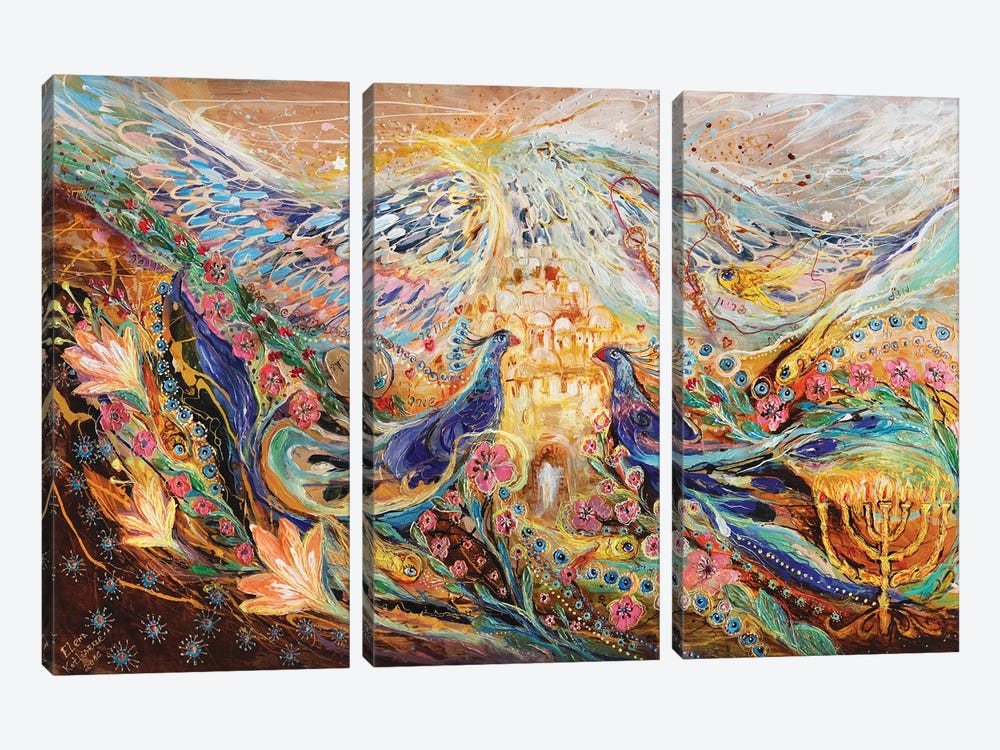 The Angel Wings III. Spirit Of Jerusalem by Elena Kotliarker 3-piece Canvas Art