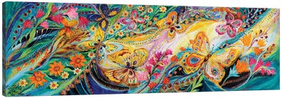 The Dance Of Butterflies Canvas Art Print - Garden & Floral Landscape Art