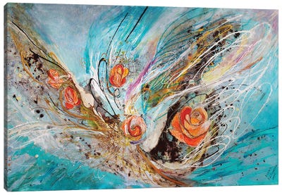 The Angel Wings X. The Five Roses Canvas Art Print - Elena Kotliarker