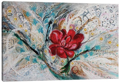 The Splash Of Life XXVIII. Power Of Peony Canvas Art Print - Judaism Art