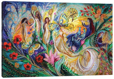 Praise Him With The Timbrel And Dance Canvas Art Print - Bohemian Décor