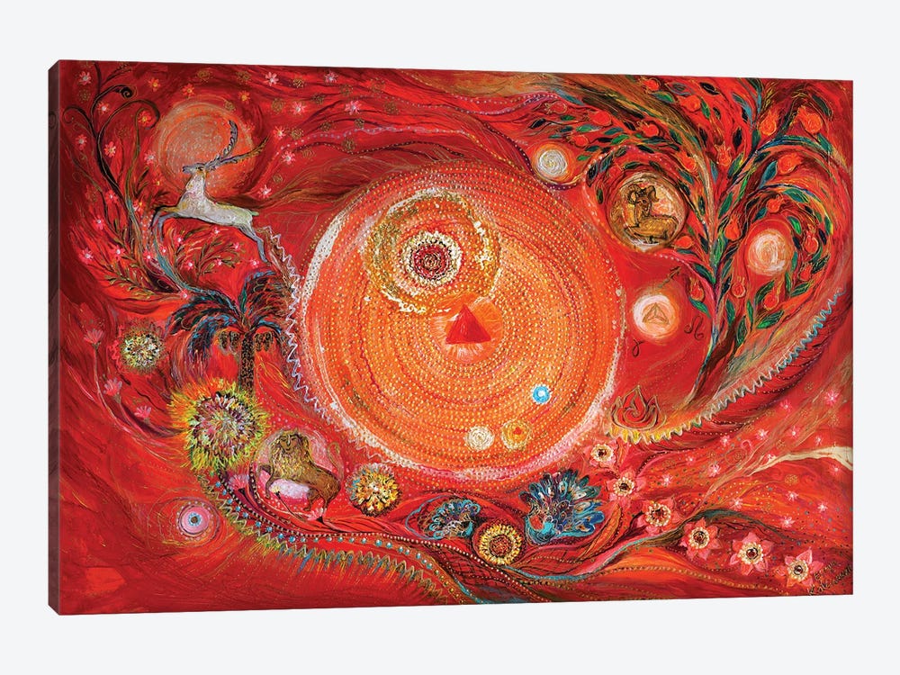 Mandala Series II. Element Fire by Elena Kotliarker 1-piece Canvas Art