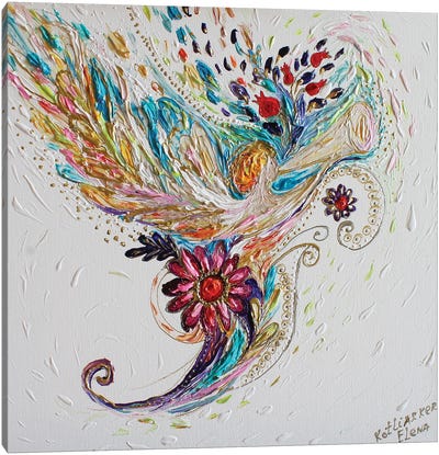 Pure Abstract IV. The Trumpeting Angel Canvas Art Print - Elena Kotliarker