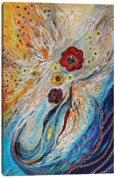 The Angel Wings XI. The Wedding. Part II Canvas Art Print - Judaism Art