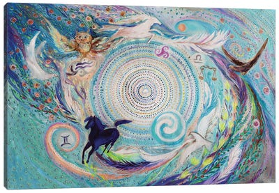 Mandala Series III. Element Air Canvas Art Print - Aquarius