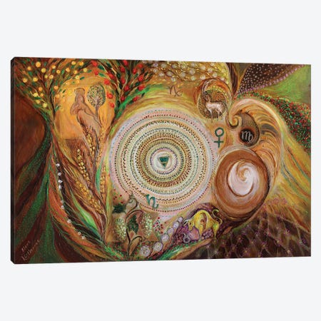 Mandala Series IV. Element Earth Canvas Print #EKL187} by Elena Kotliarker Canvas Art Print