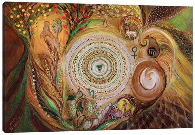 Mandala Series IV. Element Earth Canvas Art Print - Capricorn