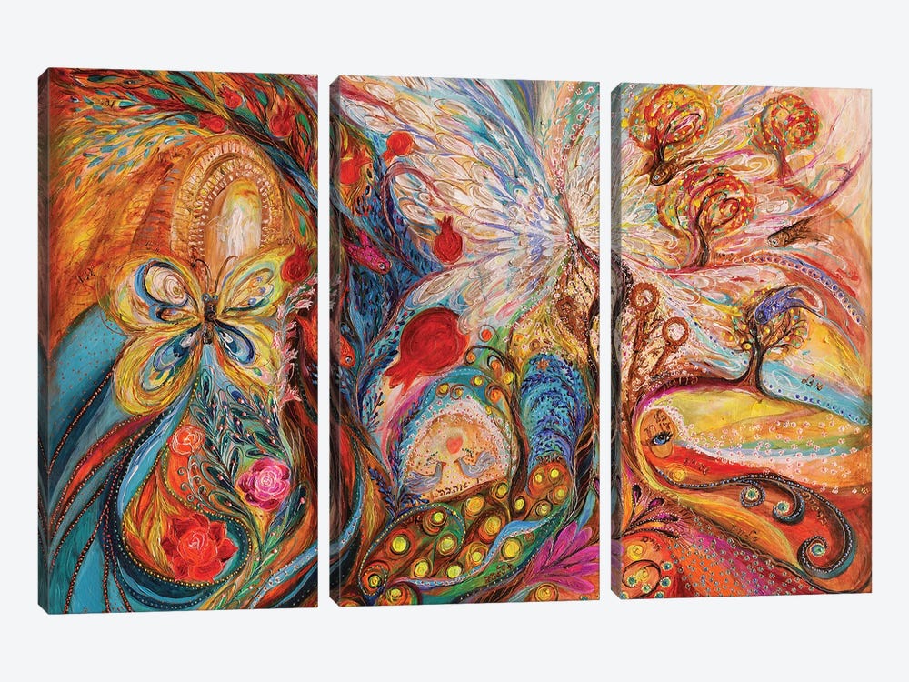 The Angel Wings XIV. Spirit Of Jerusalem by Elena Kotliarker 3-piece Canvas Print