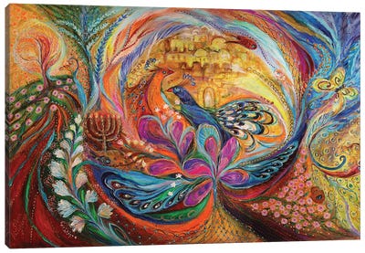 The Song Of Safed Canvas Art Print - Peacock Art