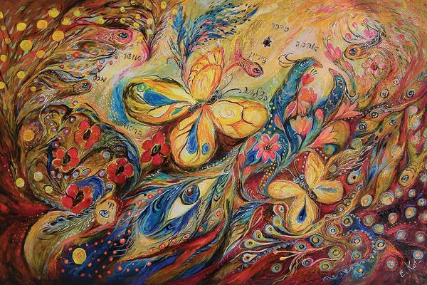 Peacocks: The Wind by Elena Kotliarker