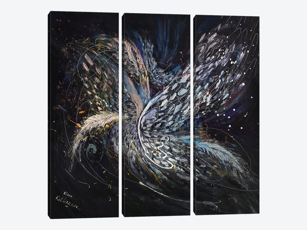 The Angel Wings XV. Digital V1 by Elena Kotliarker 3-piece Canvas Wall Art