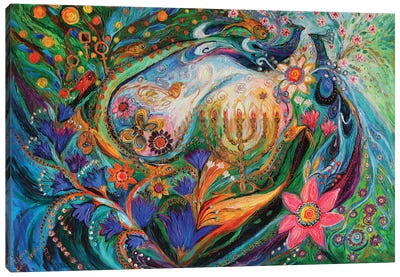 The Dreams About Chagall. Herald Of Dawn Canvas Art Print - Judaism Art