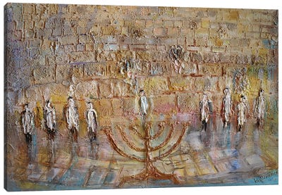 The Light Of Kotel Canvas Art Print - Jerusalem