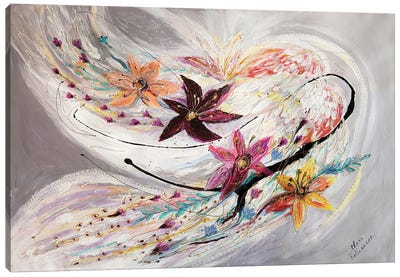 Splash Of Life XXXII. The Dance Of Flowers Canvas Art Print - Elena Kotliarker