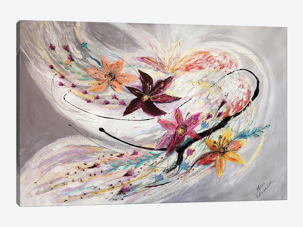 Splash Of Life XXXII. The Dance Of Flowers by Elena Kotliarker 1-piece Canvas Artwork