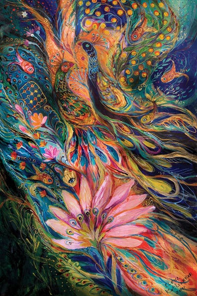 Peacocks: The Orange Wind by Elena Kotliarker