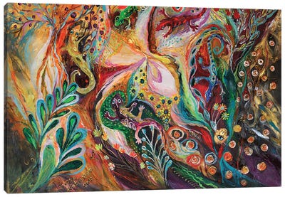The Magic Circle Canvas Art Print - Lizard Art