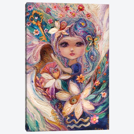The Fairies Of Zodiac Series - Aquarius Canvas Print #EKL246} by Elena Kotliarker Canvas Artwork