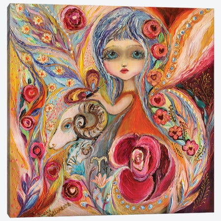 The Fairies Of Zodiac Series - Aries Canvas Print #EKL247} by Elena Kotliarker Canvas Wall Art