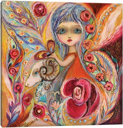 The Fairies Of Zodiac Series - Aries Canvas Art Print - Elena Kotliarker