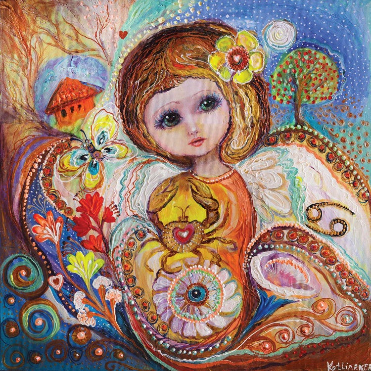 The Fairies Of Zodiac Series - Cancer by Elena Kotliarker wall art